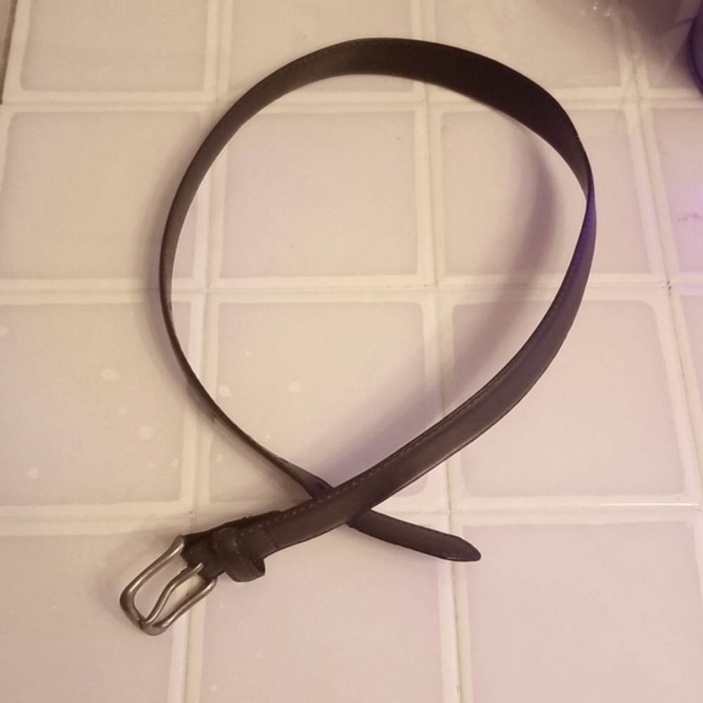 Brown Leather Boys Belt Synthetic M 26-28